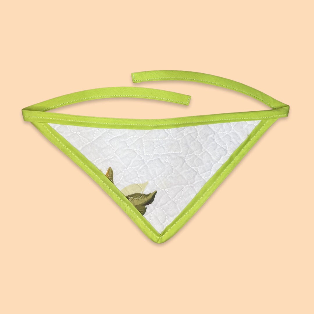 Floral Quilted Dog Bandana (M)