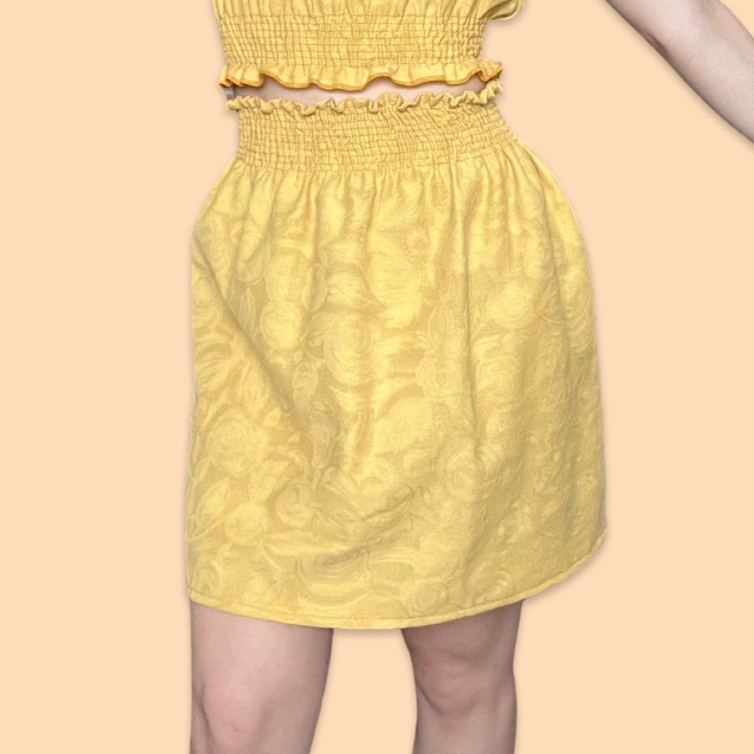 Yellow Rose Mini Skirt