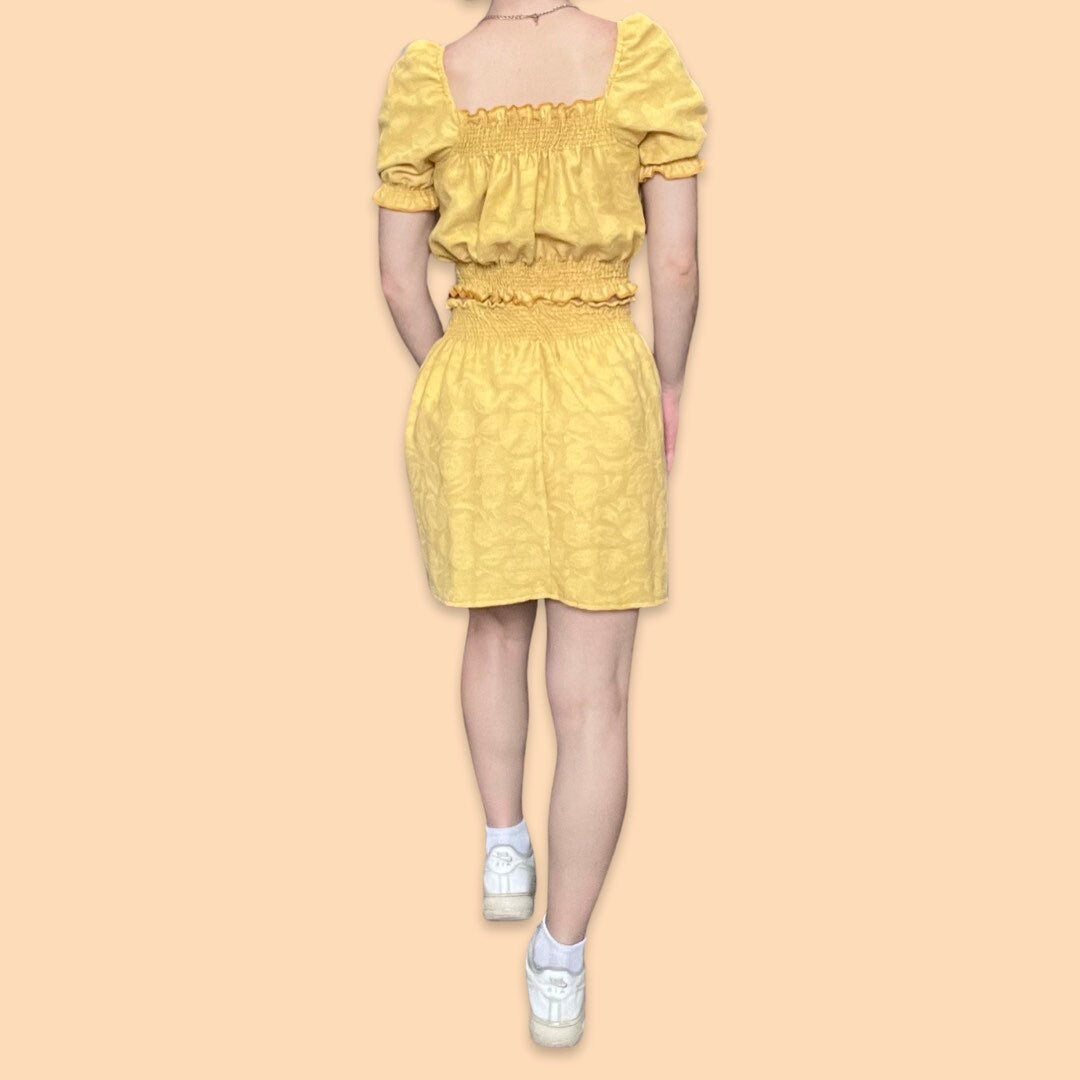 Yellow Rose Mini Skirt