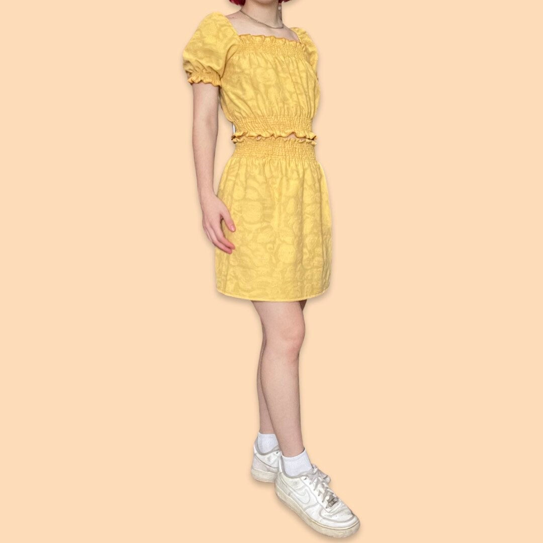 Yellow Rose Mini Skirt