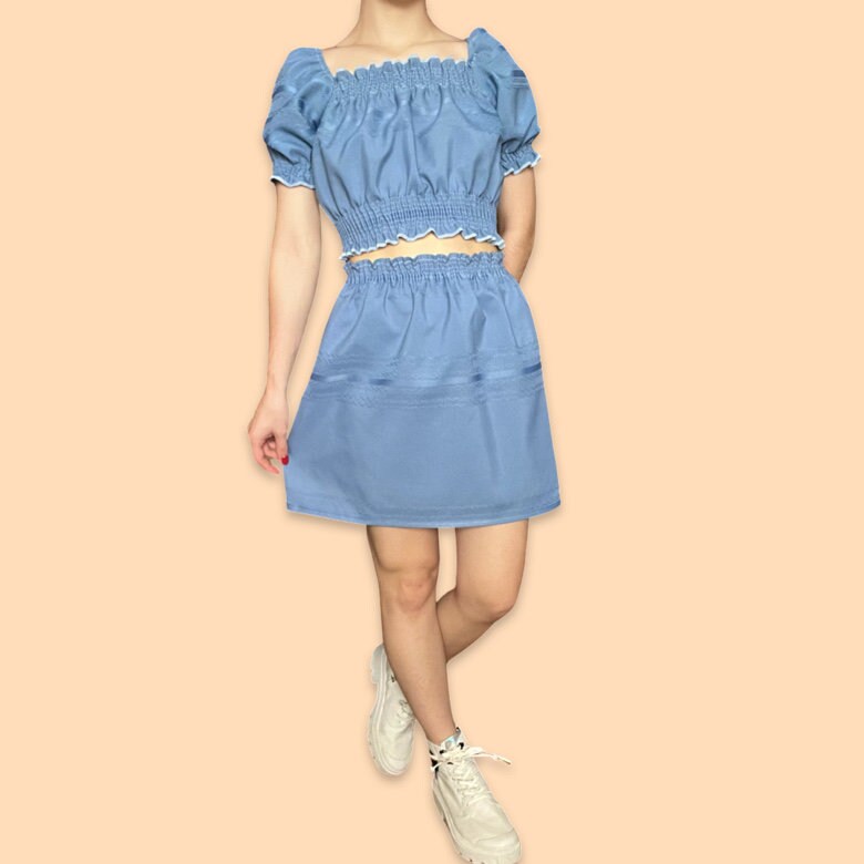 Dusty Blue Shirley Top