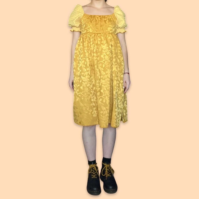 Gold/Yellow Babydoll Dress Regular Clothing Gold/Yellow Babydoll Dress Regular Clothing