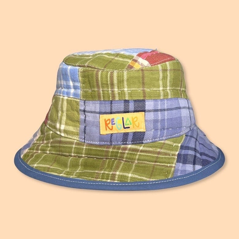 Plaid Patchwork Quilted Bucket Hat