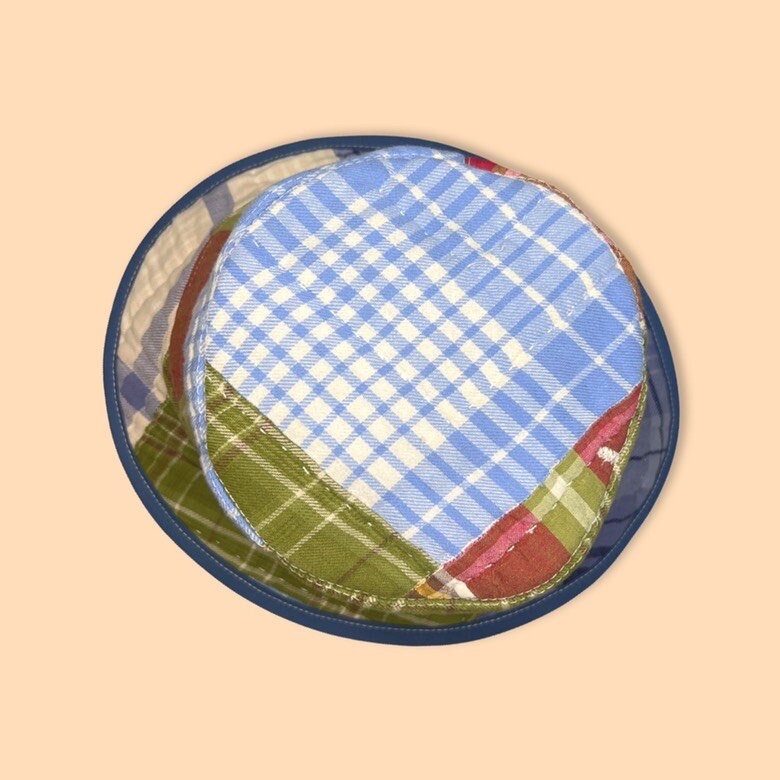 Plaid Patchwork Quilted Bucket Hat