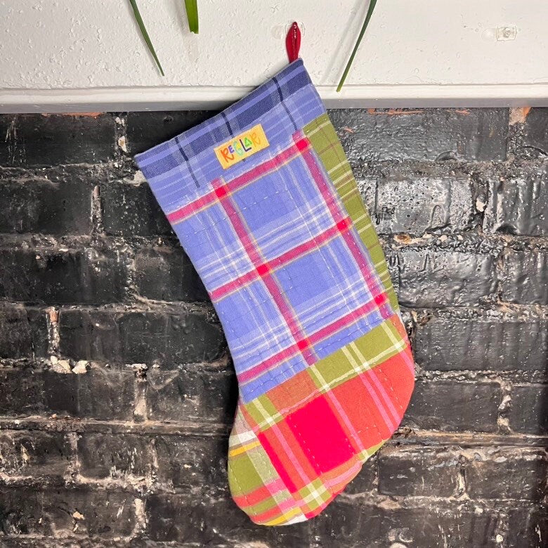 Plaid Patchwork Quilted Stocking