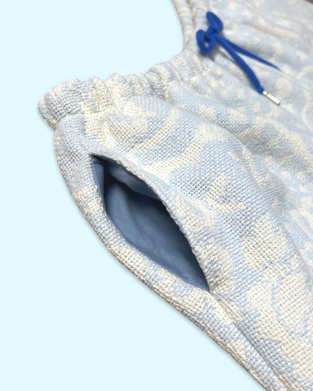 Blue/White Blanket Shorts