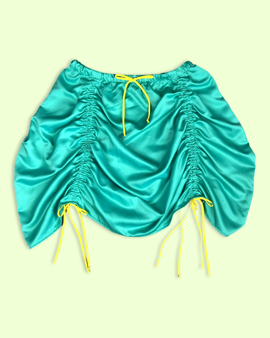 Teal/Yellow Parachute Skirt