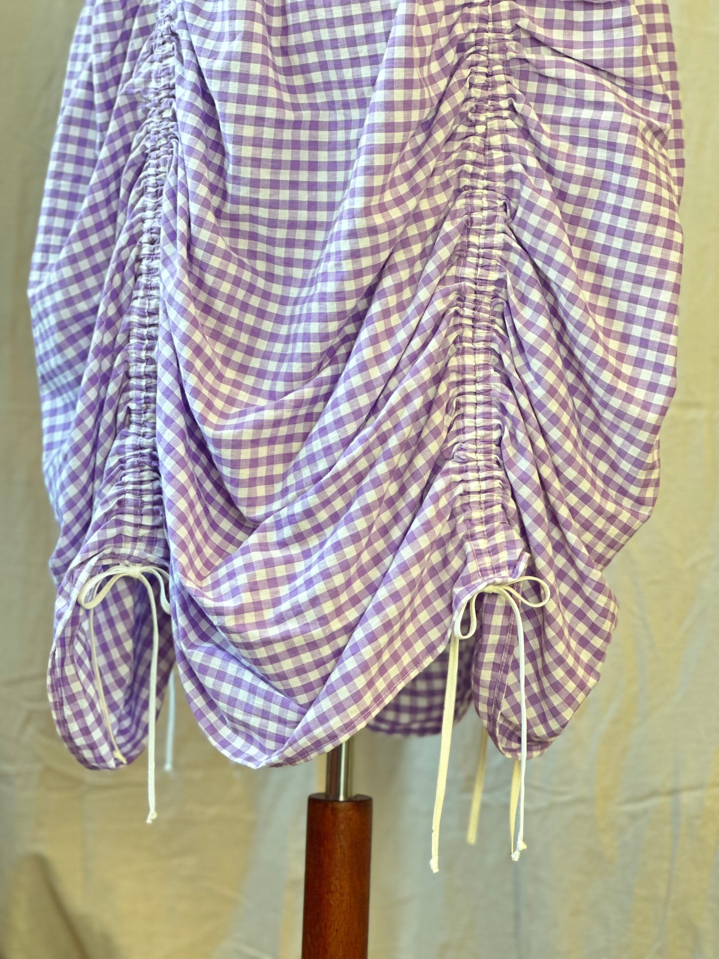 Purple Gingham Parachute Skirt