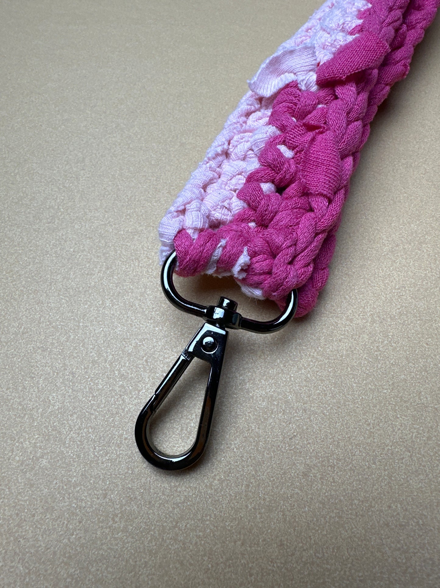 Pink Crochet Wristlet