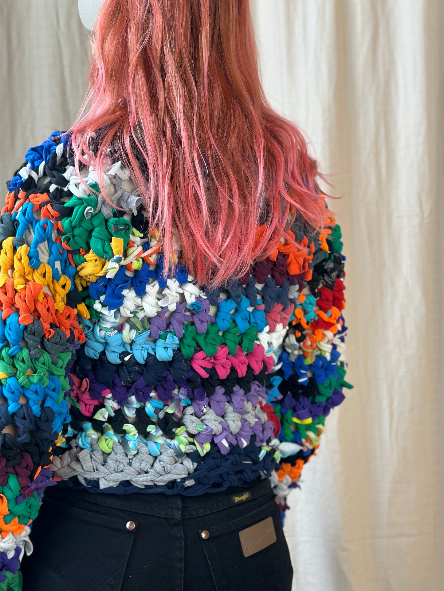 Mixed Legos Crochet Sweater