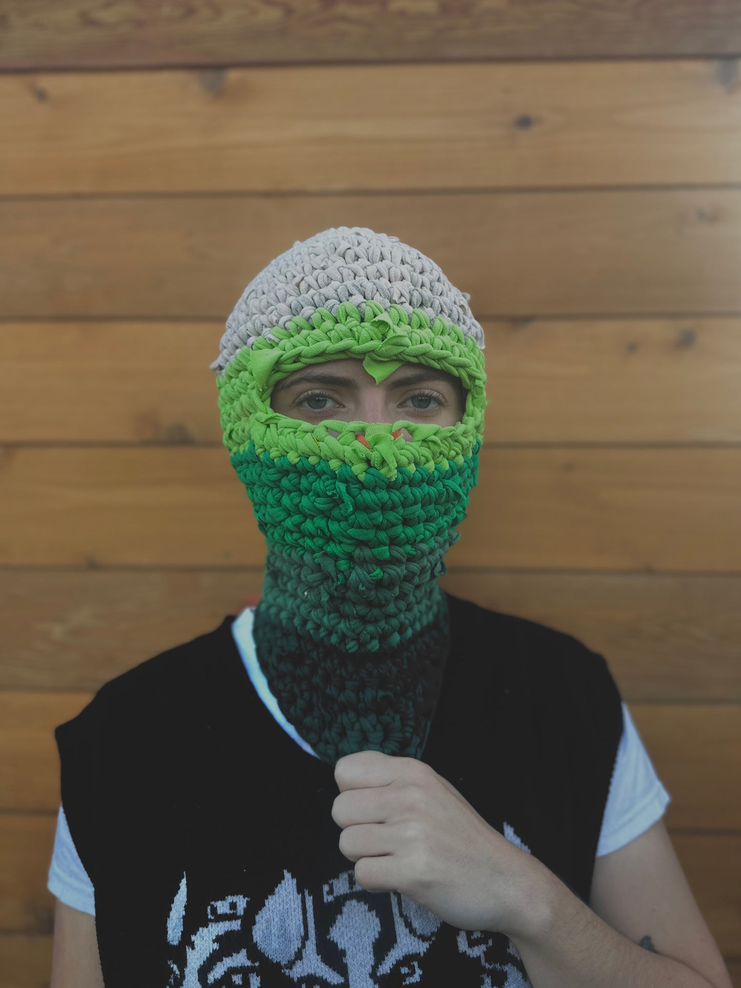 Green Ombré Closed Face Balaclava