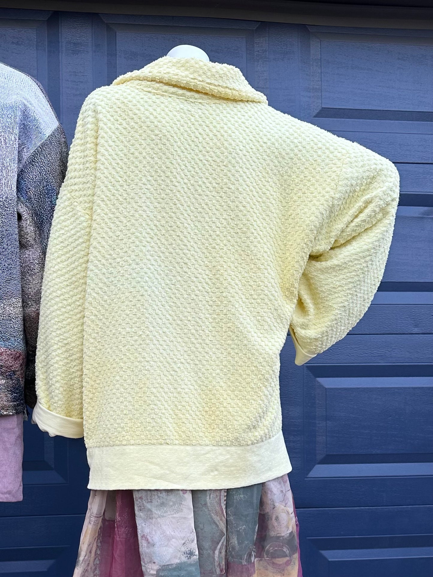 Yellow Snap Up Blanket Jacket