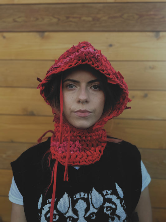 Red Open Face Balaclava