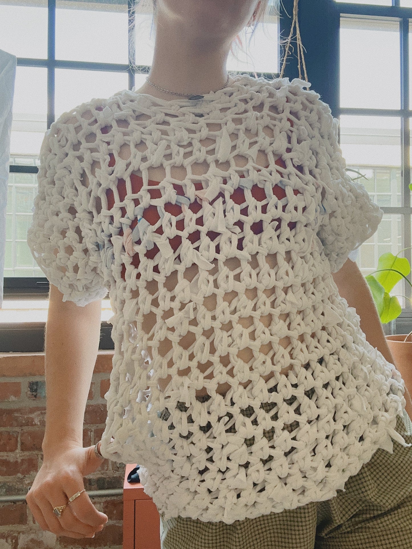 White Crochet T-shirt