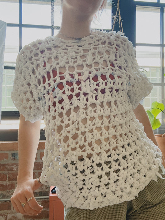 White Crochet T-shirt