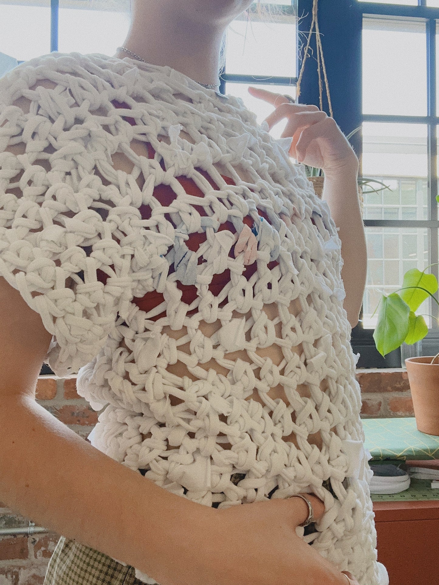 White Crochet T-shirt