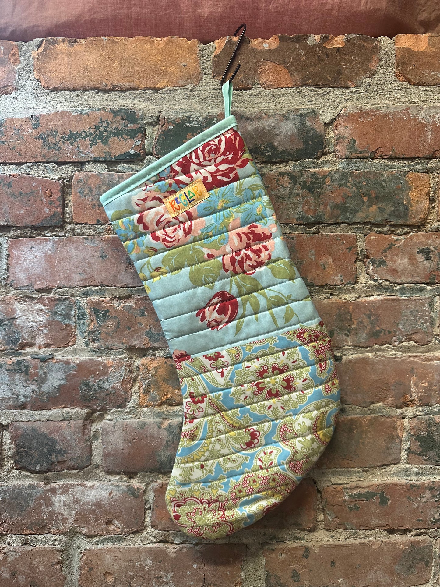 Floral Quilted Stocking