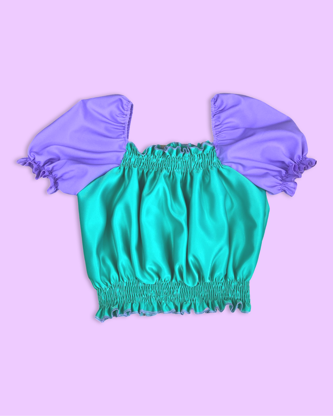 Purple/Teal Mini Skirt Set