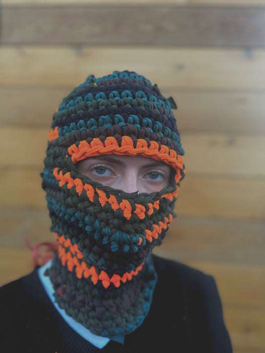 Camo/Orange Closed Face Balaclava