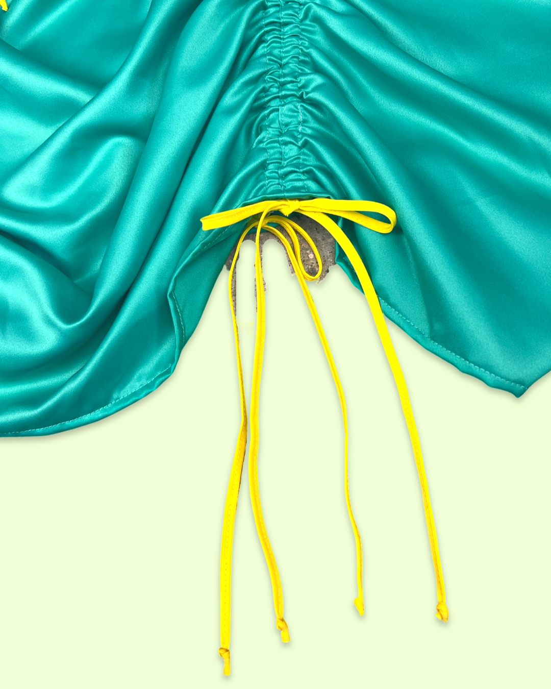 Teal/Yellow Parachute Skirt