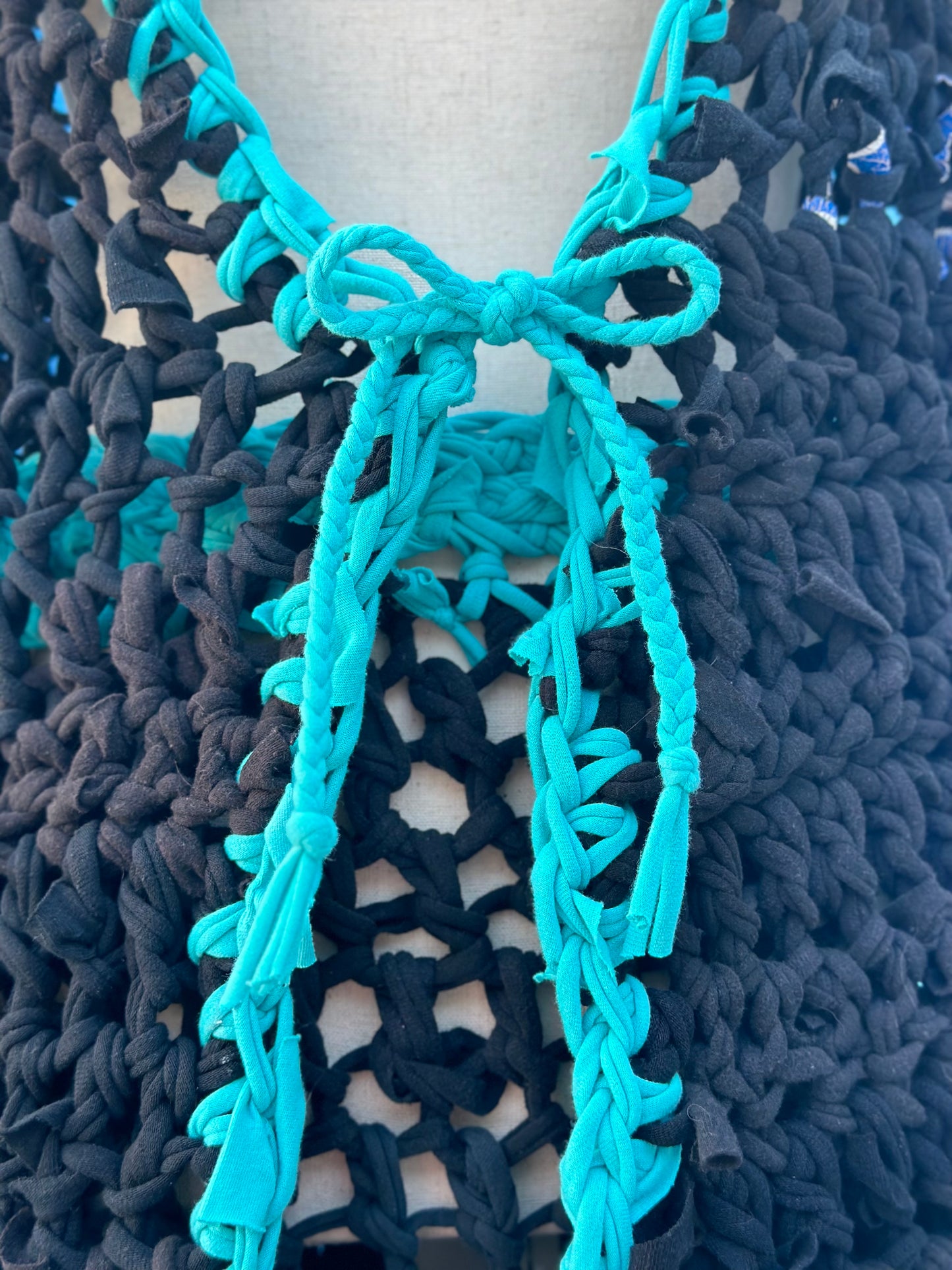 Black/Blue Crochet Set