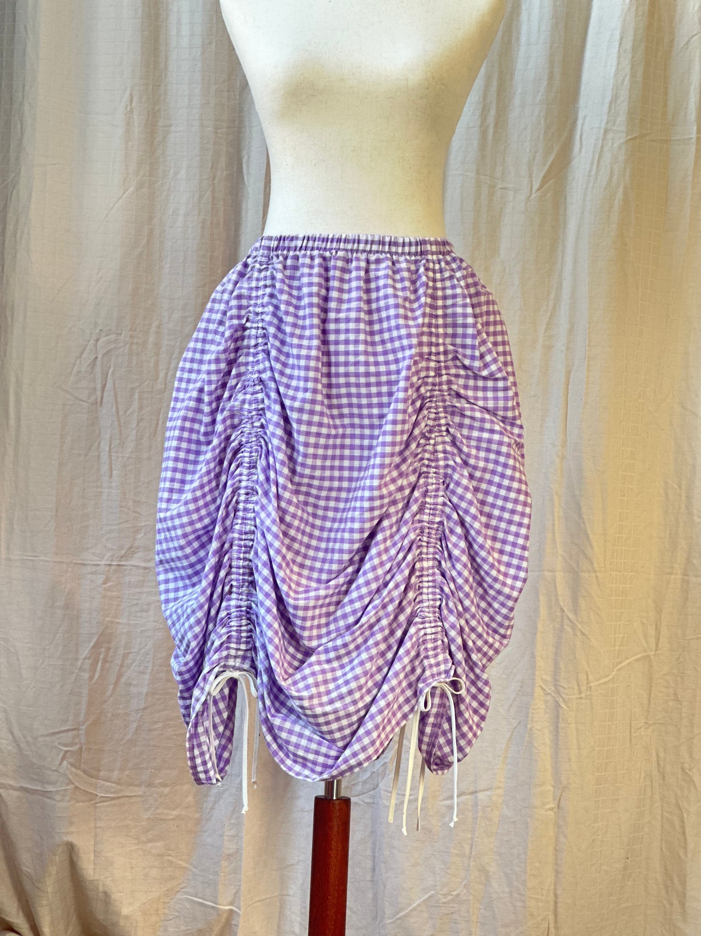 Purple Gingham Parachute Skirt