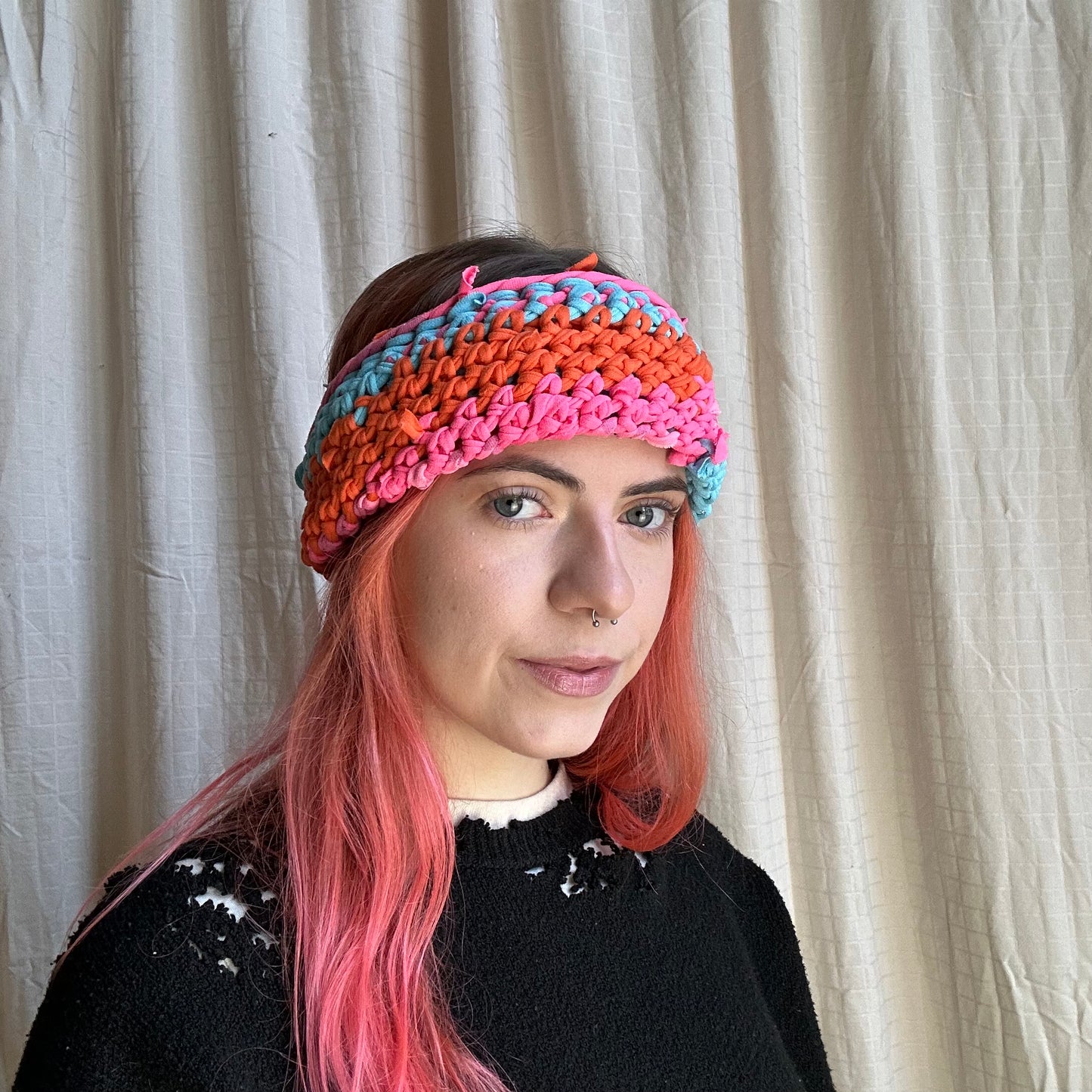 Rainbow Sherbet Crochet Winter Headband