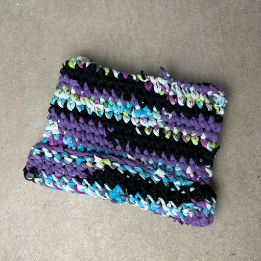 Purple/Black Crochet Cat Hat