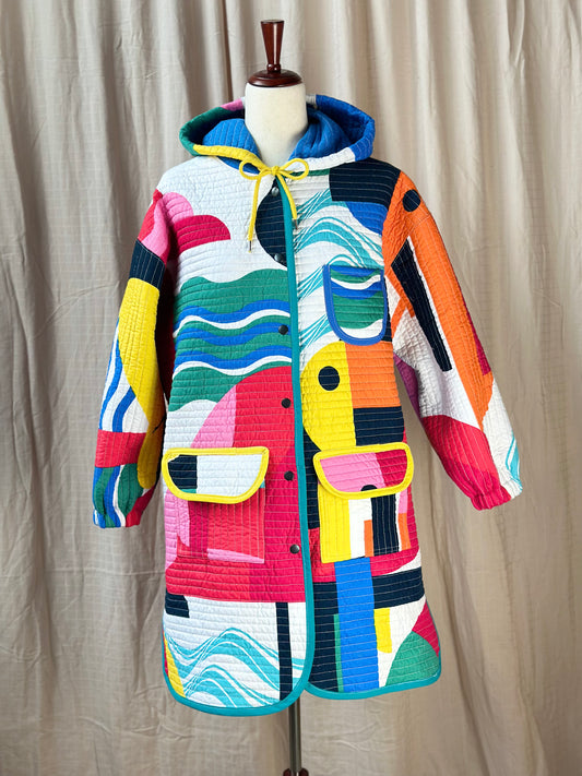 Colorful Quilted Chore Coat