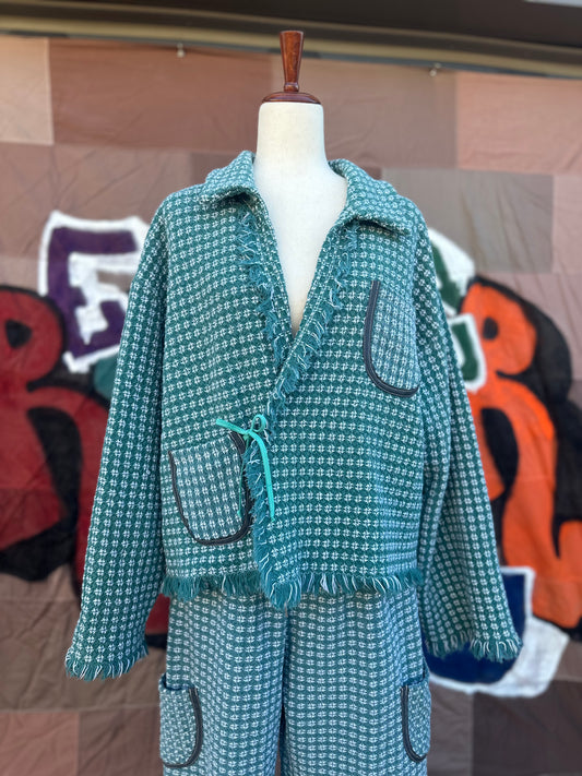 Teal Blanket Jacket