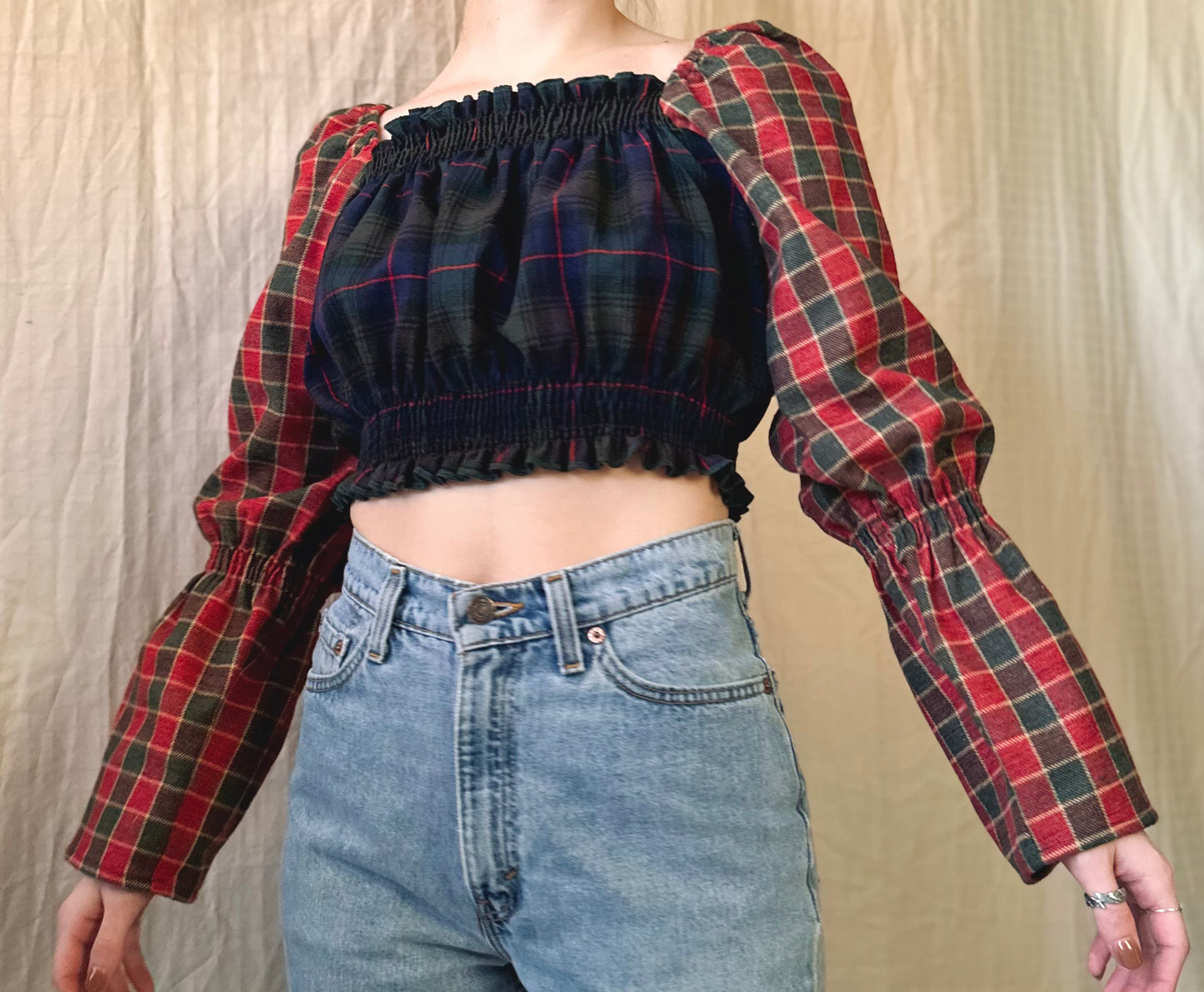 Plaid Shirley Top