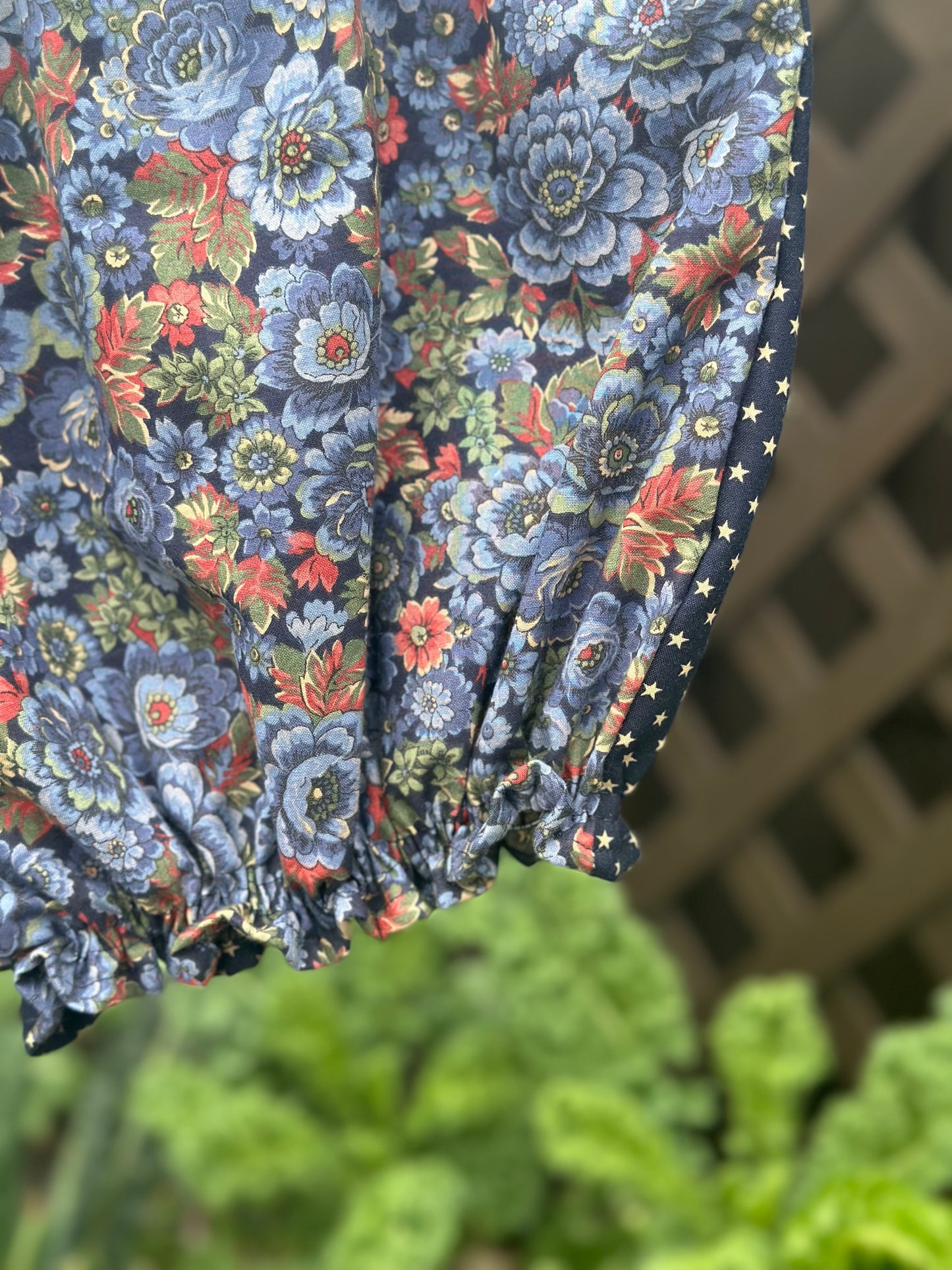 Navy Floral/Star Bloomers (L)