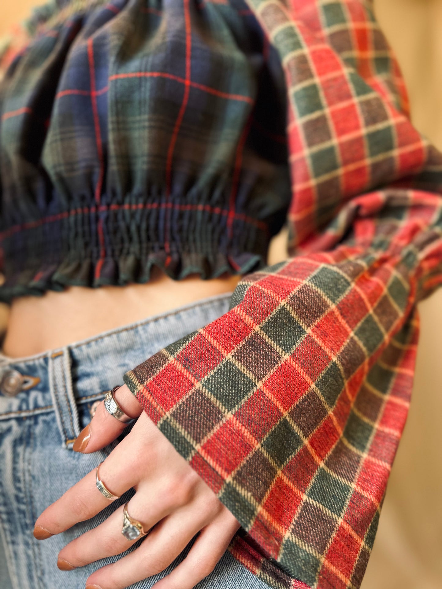 Plaid Shirley Top