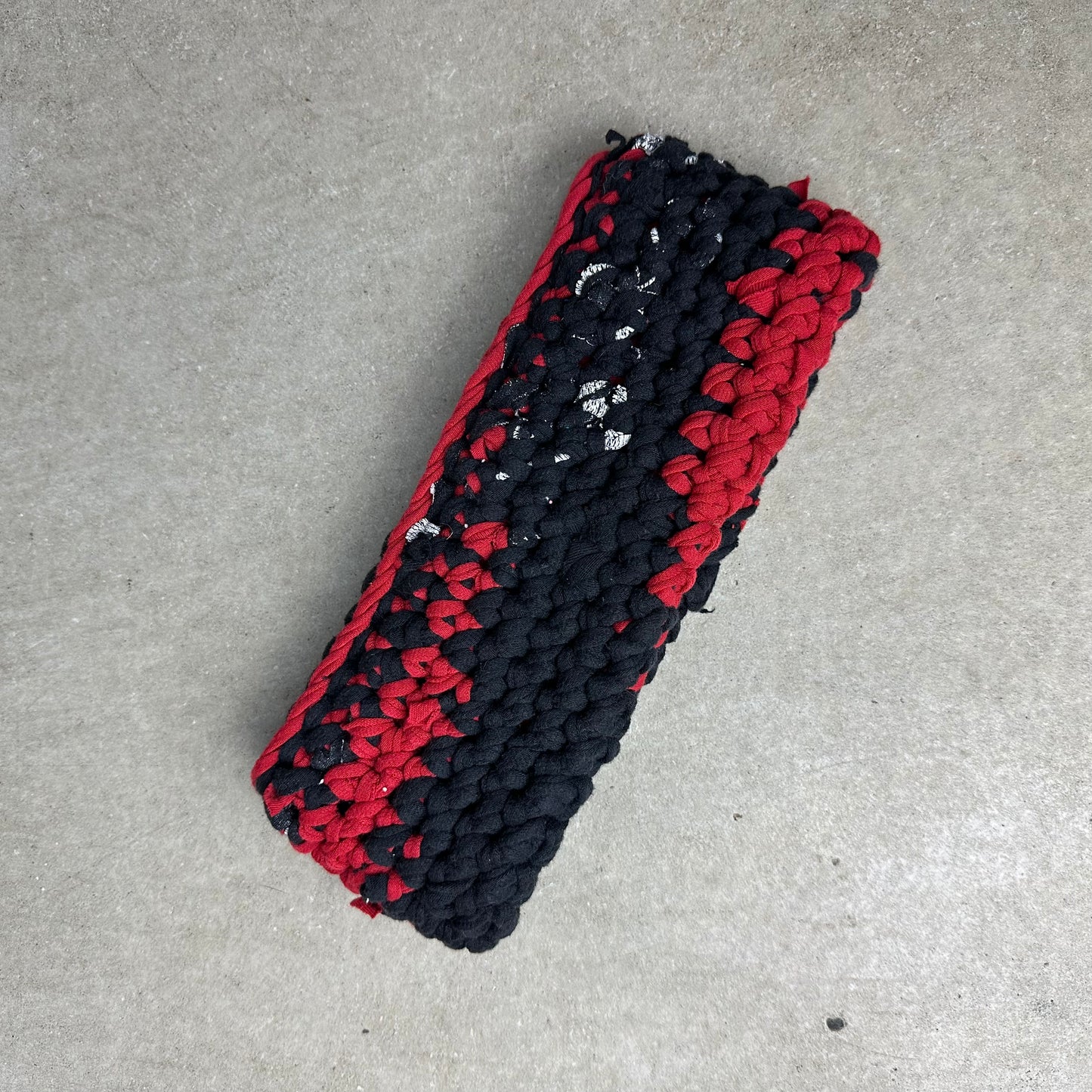 Red/Black Crochet Winter Headband