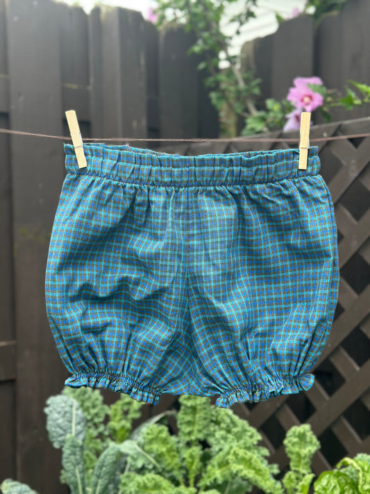 Blue/Green Plaid Bloomers (XS) 