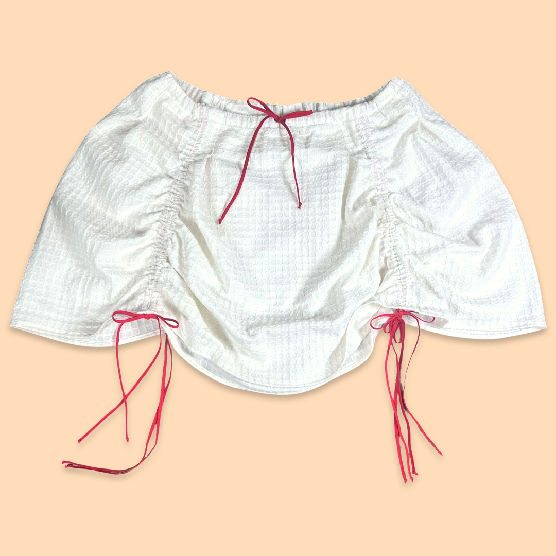 White/Red Parachute Skirt