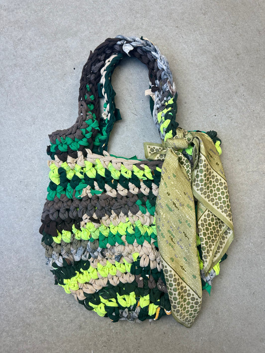 Camo Crochet Market Bag