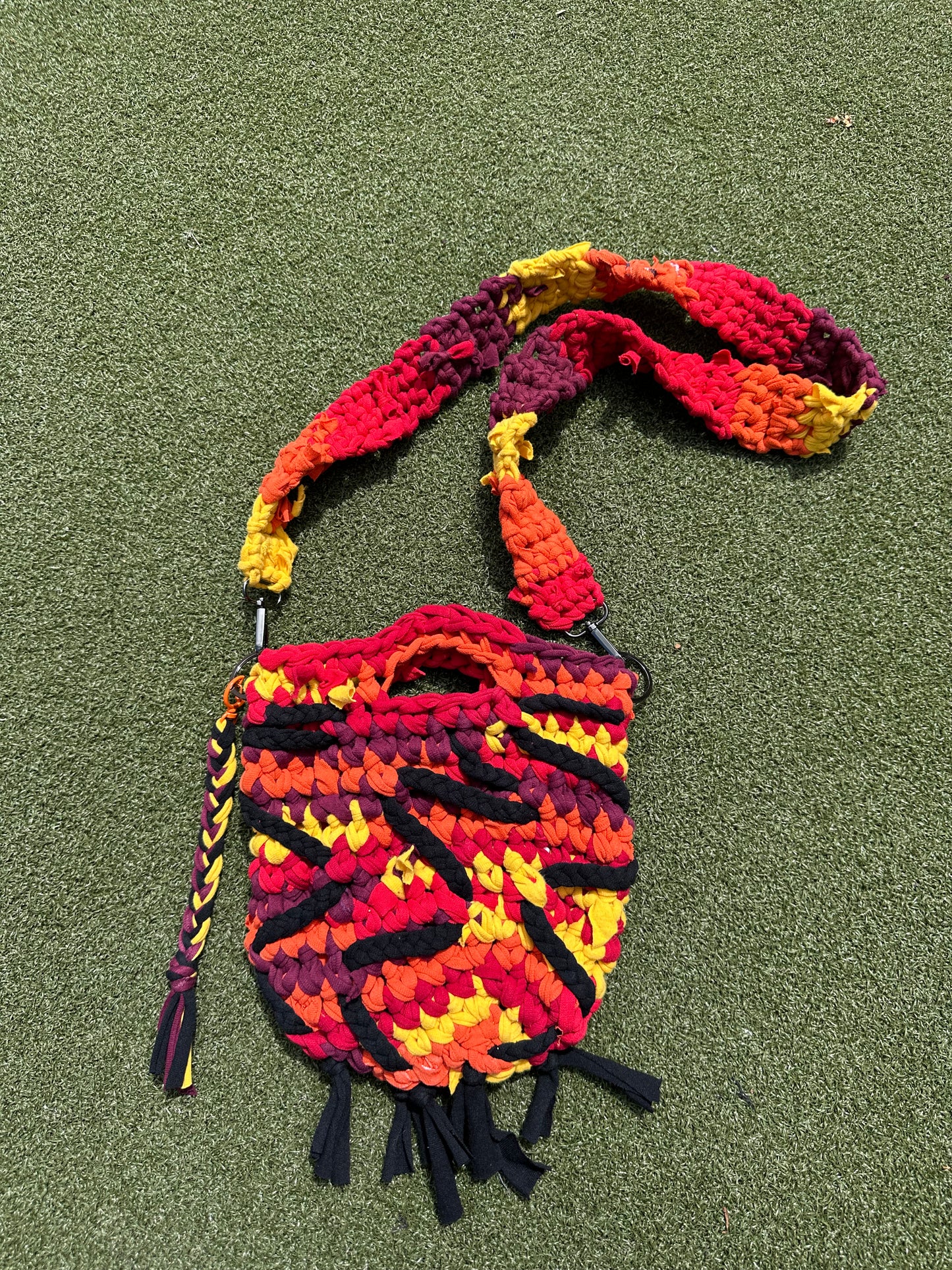 Flamin' Hot Crochet Crossbody