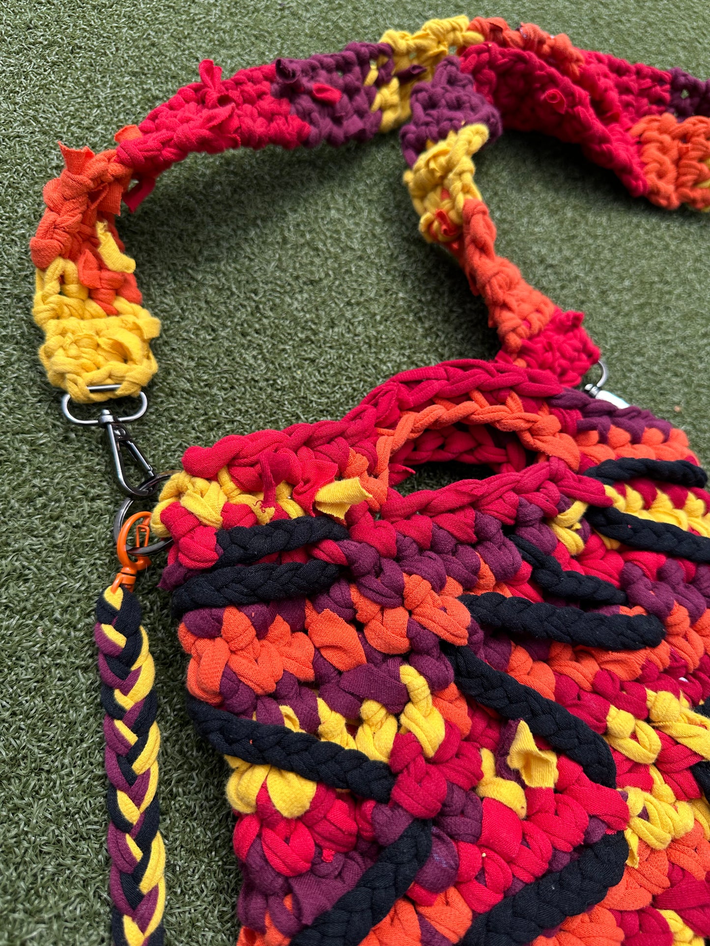 Flamin' Hot Crochet Crossbody