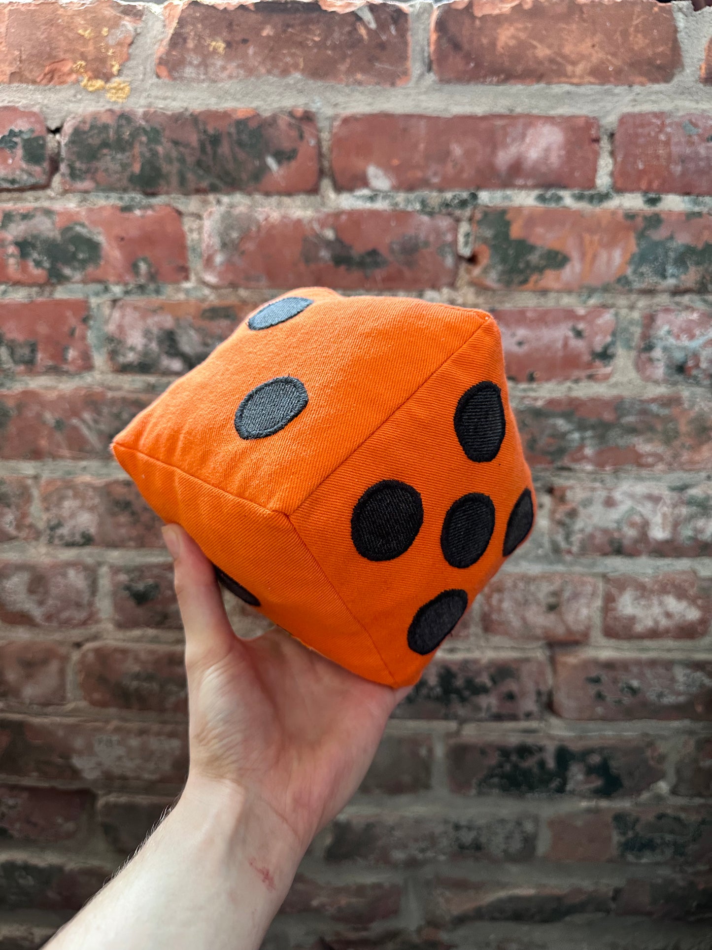 Orange/Black Dice Plushie