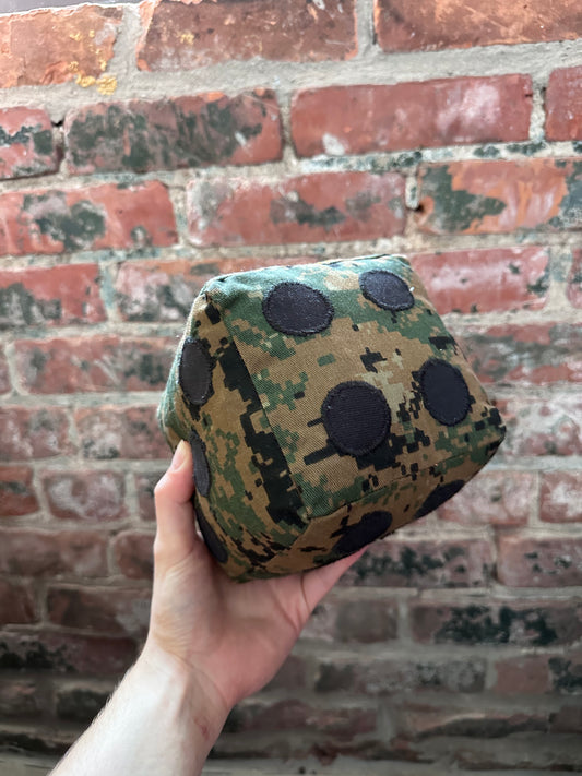 Camo/Black Dice Plushie