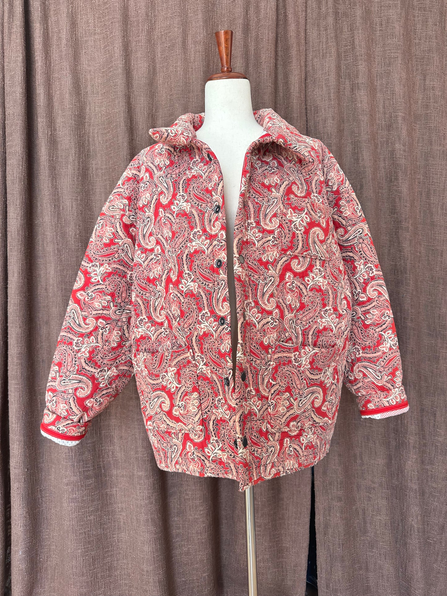 Red Paisley Quilt Coat