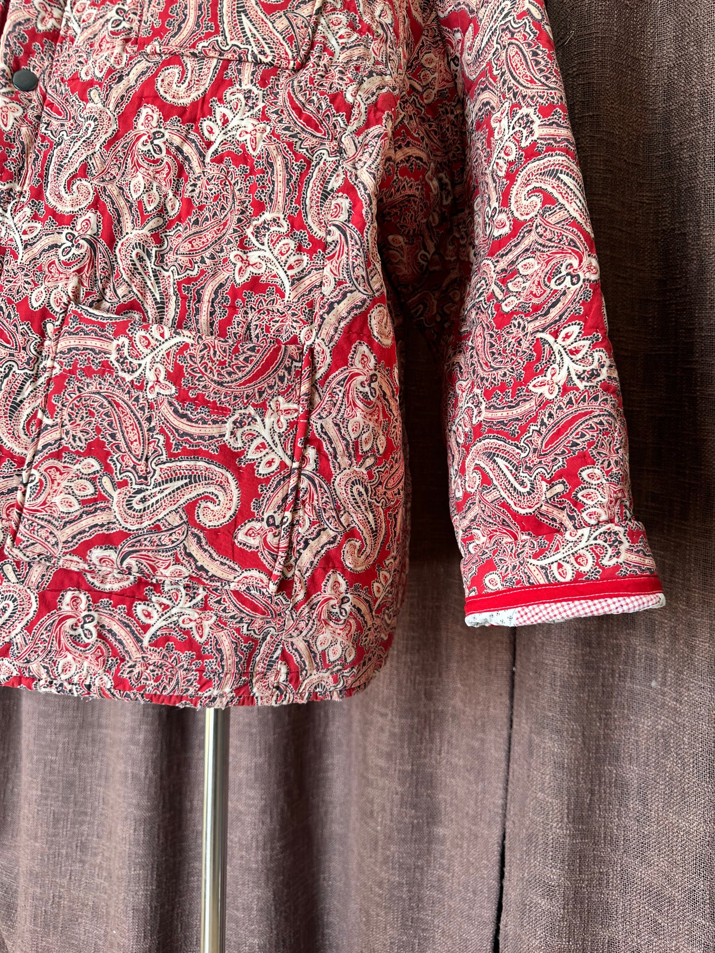 Red Paisley Quilt Coat