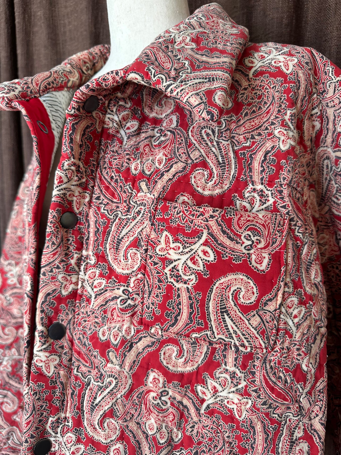 Red Paisley Quilt Coat