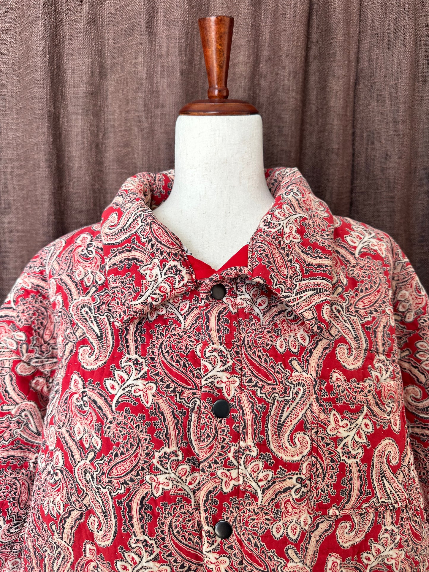 Red Paisley Quilt Coat