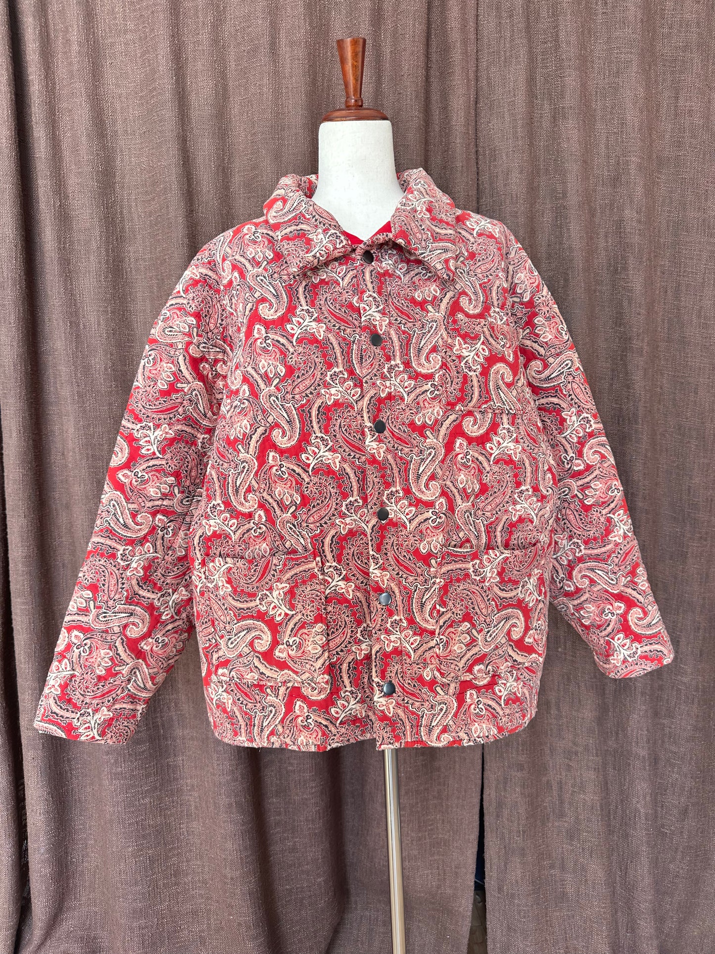 Red Paisley Quilt Coat