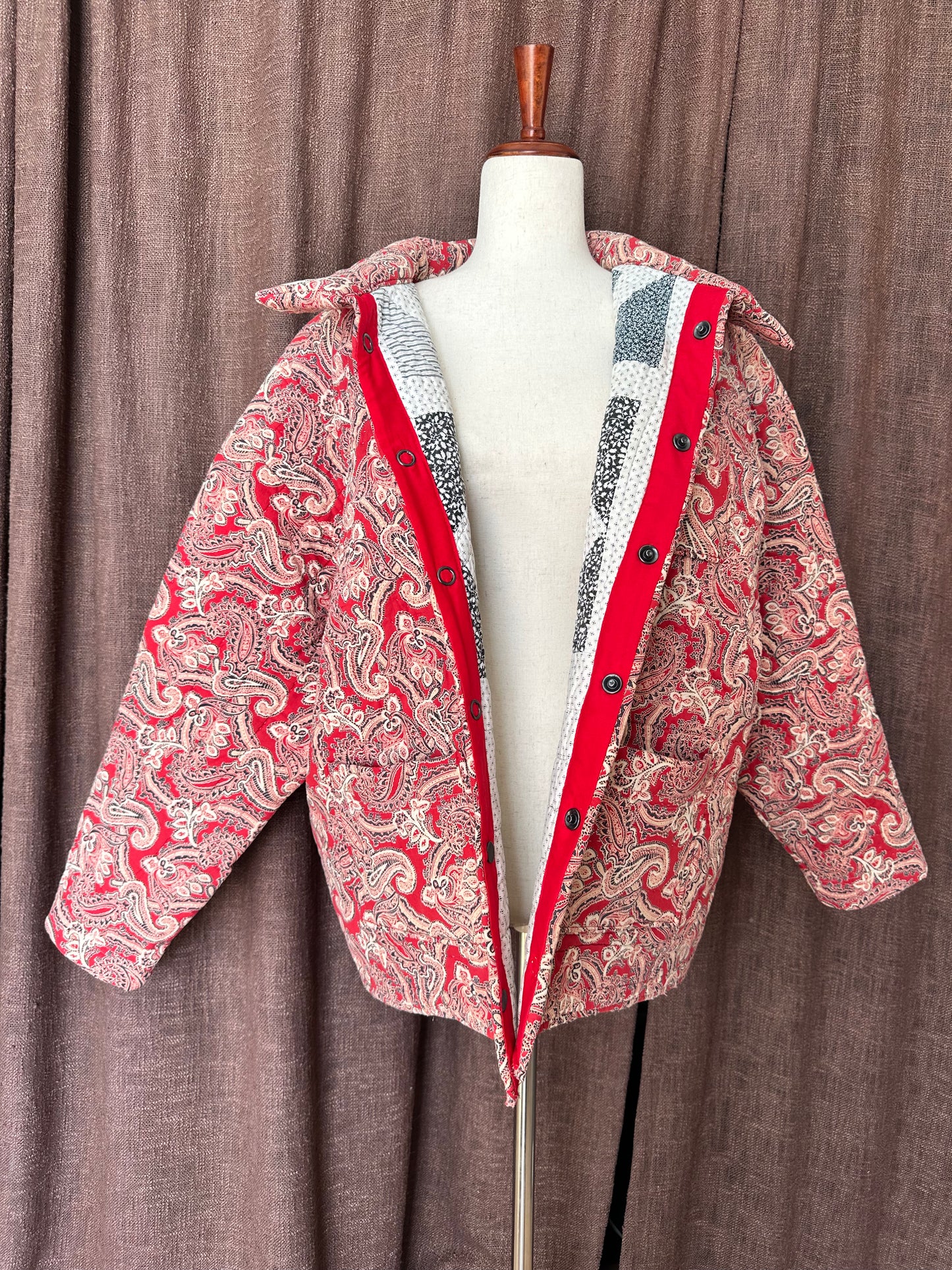 Red Paisley Quilt Coat