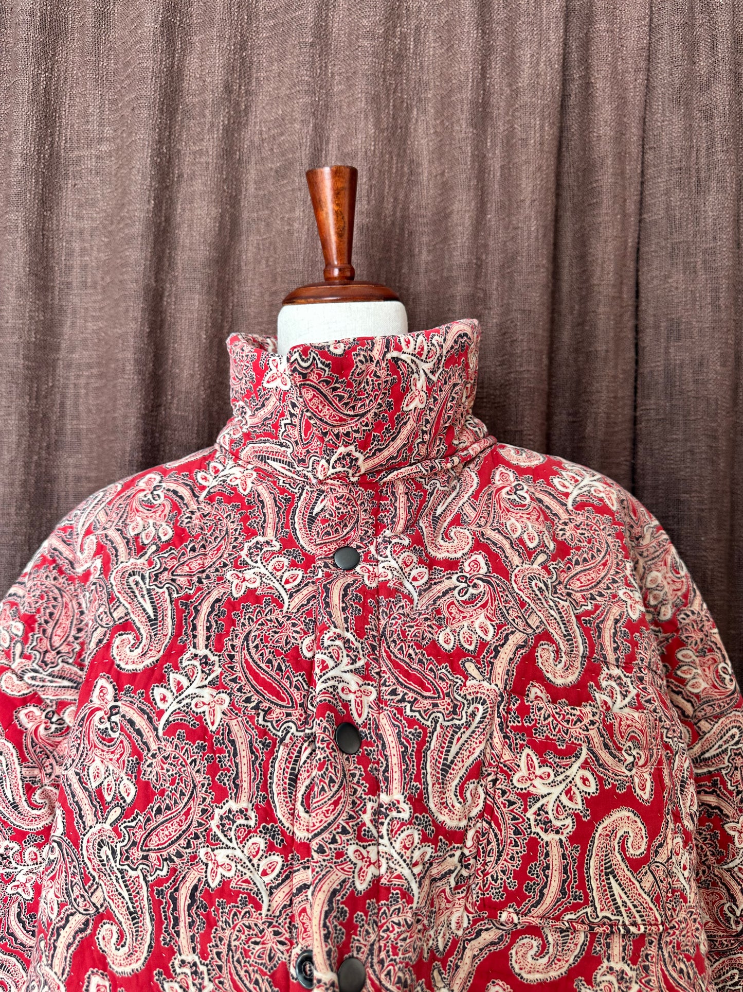 Red Paisley Quilt Coat