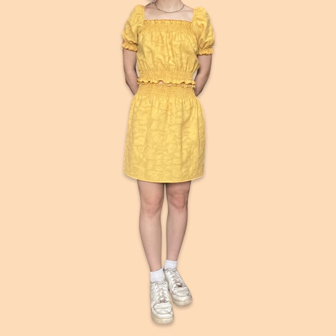 Yellow Rose Mini Skirt