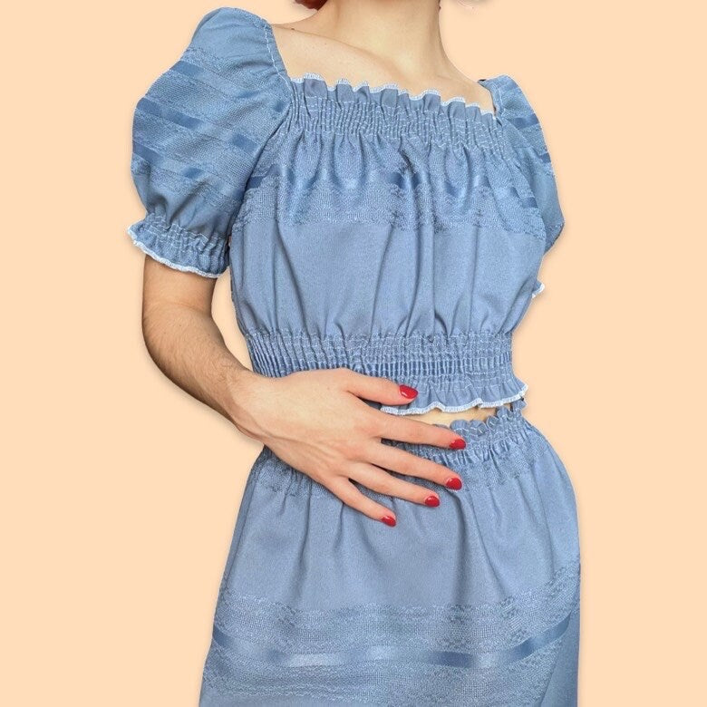 Dusty Blue Shirley Top